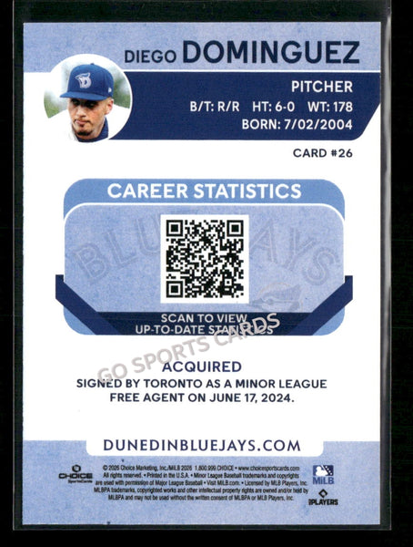 2026 Dunedin Blue Jays Diego Dominguez