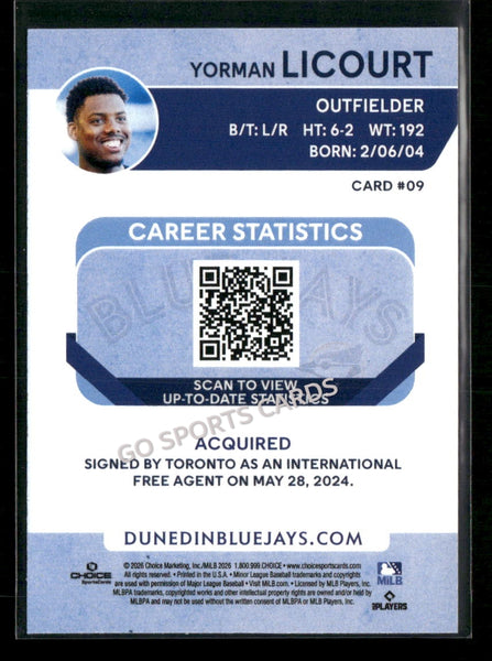 2026 Dunedin Blue Jays Yorman Licourt