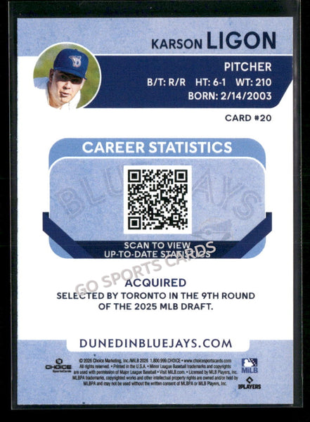 2026 Dunedin Blue Jays Karson Ligon