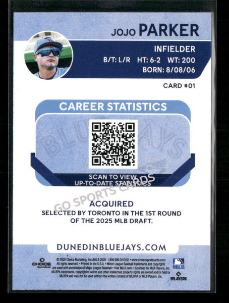 2026 Dunedin Blue Jays Jojo Parker