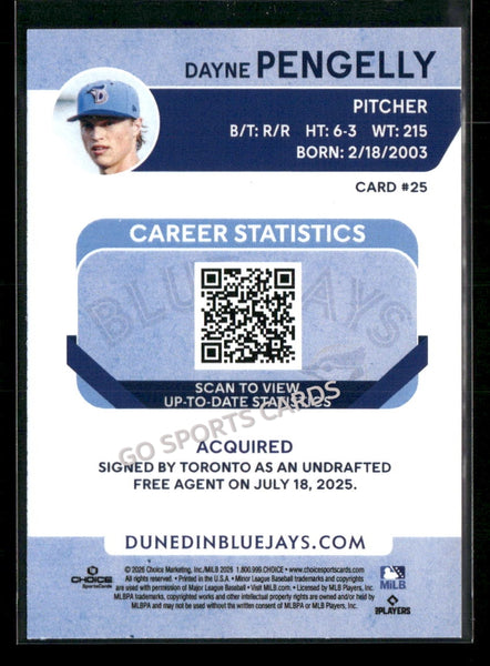 2026 Dunedin Blue Jays Dayne Pengelly