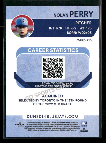 2026 Dunedin Blue Jays Nolan Perry
