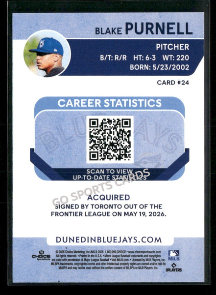 2026 Dunedin Blue Jays Blake Purnell