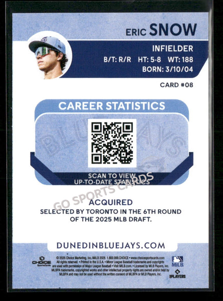 2026 Dunedin Blue Jays Eric Snow