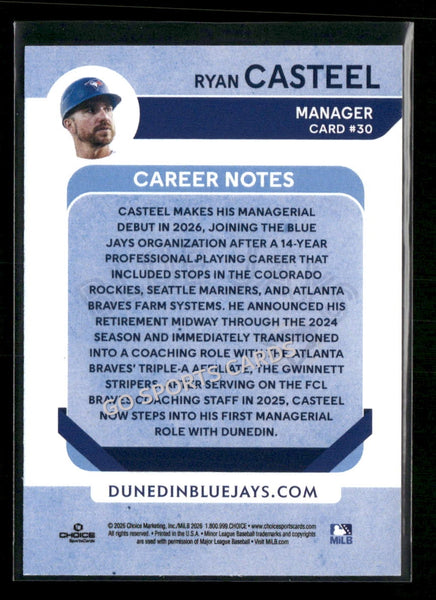 2026 Dunedin Blue Jays Ryan Casteel