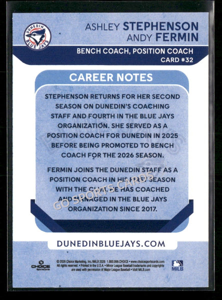 2026 Dunedin Blue Jays Ashley Stephenson Andy Fermin