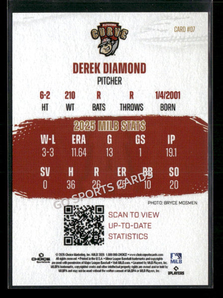 2026 Altoona Curve 2nd Derek Diamond