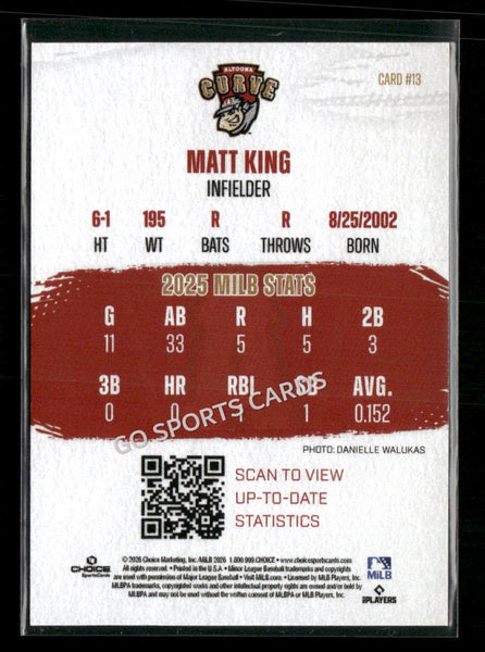 2026 Altoona Curve 2nd Matt King