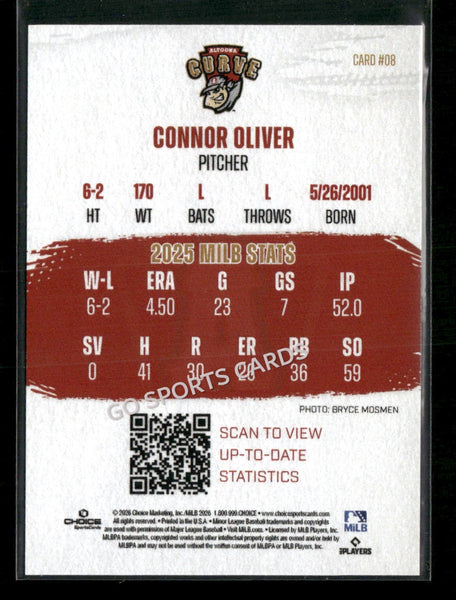 2026 Altoona Curve 2nd Connor Oliver