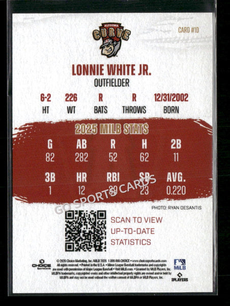 2026 Altoona Curve 2nd Lonnie White Jr