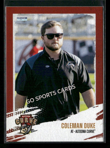 2026 Altoona Curve 2nd Coleman Duke