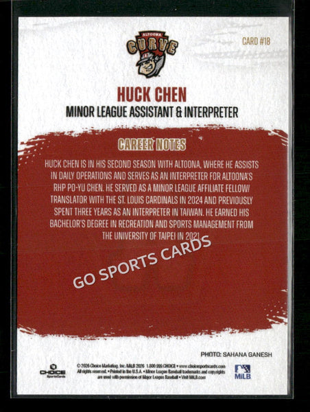 2026 Altoona Curve 2nd Huck Chen