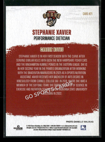 2026 Altoona Curve 2nd Stephanie Xavier