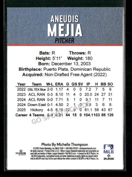 2026 Hickory Crawdads 2nd Aneudis Mejia