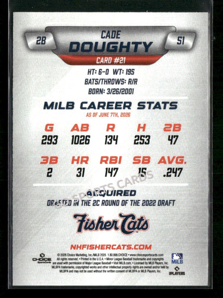 2026 New Hampshire Fisher Cats Cade Doughty