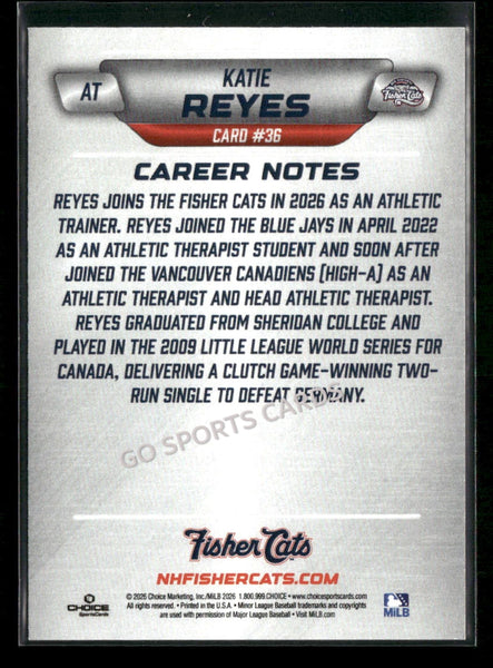 2026 New Hampshire Fisher Cats Katie Reyes