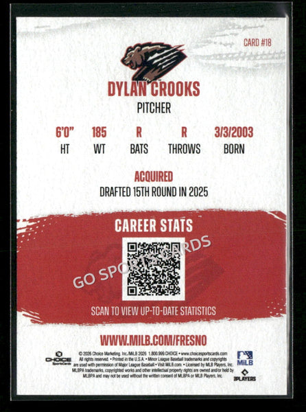 2026 Fresno Grizzlies Dylan Crooks