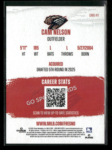 2026 Fresno Grizzlies Cam Nelson