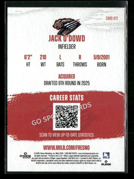 2026 Fresno Grizzlies Jack O'Dowd