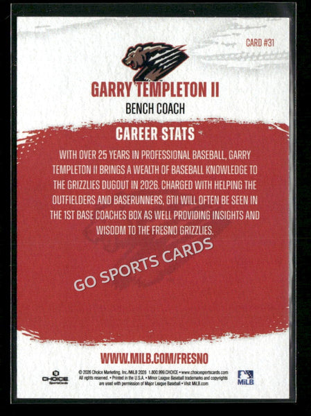 2026 Fresno Grizzlies Garry Templeton II