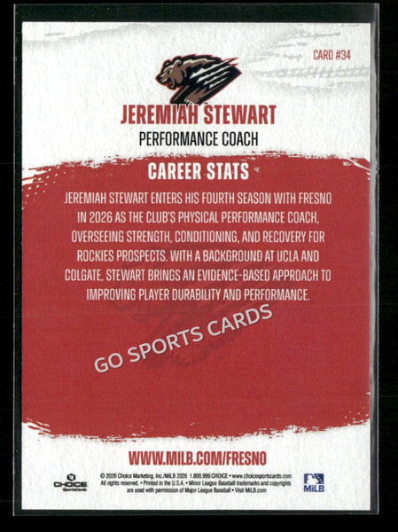 2026 Fresno Grizzlies Jeremiah Stewart