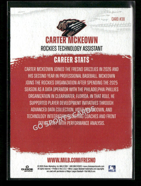 2026 Fresno Grizzlies Carter McKeown