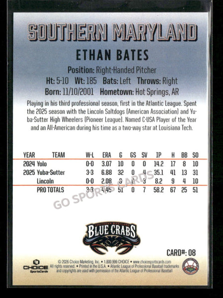 2026 Southern Maryland Blue Crabs Ethan Bates