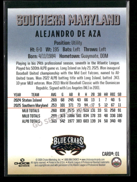 2026 Southern Maryland Blue Crabs Alejandro De Aza