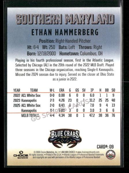 2026 Southern Maryland Blue Crabs Ethan Hammerberg