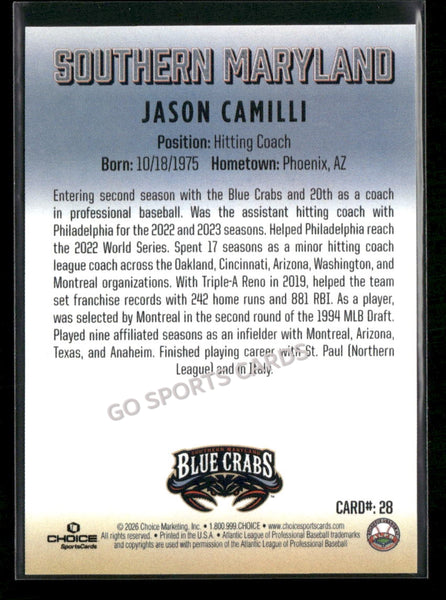 2026 Southern Maryland Blue Crabs Jason Camilli