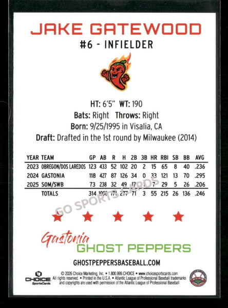2026 Gastonia Ghost Peppers Silver Jake Gatewood