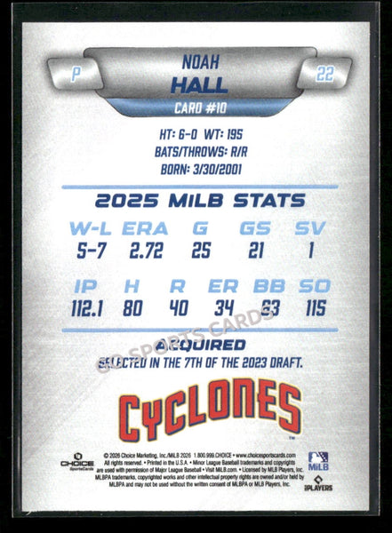 2026 Brooklyn Cyclones Noah Hall