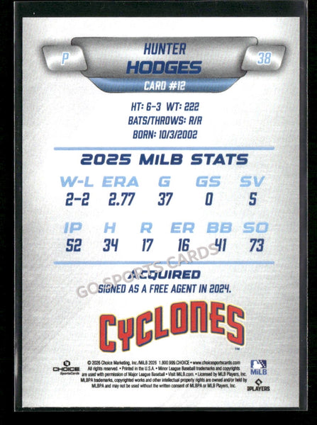 2026 Brooklyn Cyclones Hunter Hodges