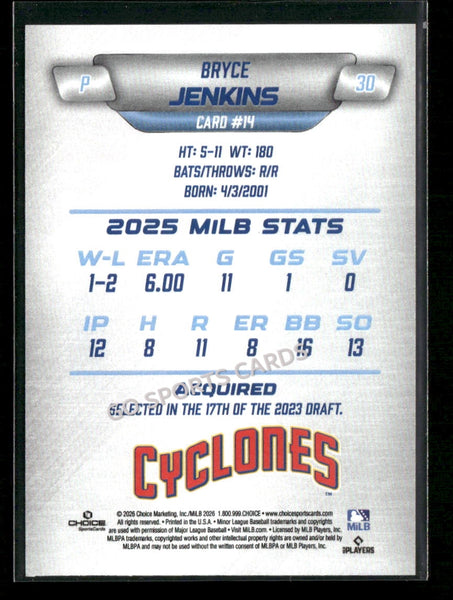 2026 Brooklyn Cyclones Bryce Jenkins