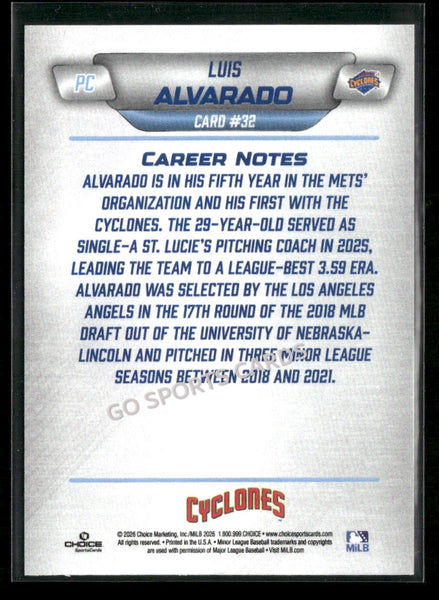 2026 Brooklyn Cyclones Luis Alvarado