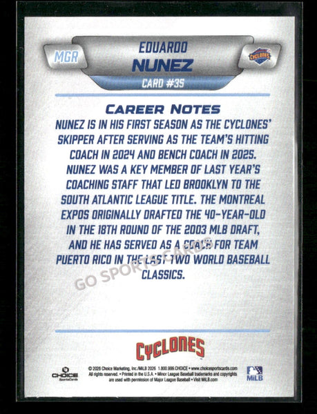 2026 Brooklyn Cyclones Eduardo Nunez