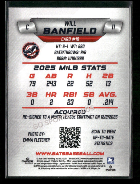 2026 Louisville Bats Will Banfield