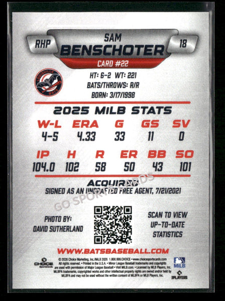 2026 Louisville Bats Sam Benschoter