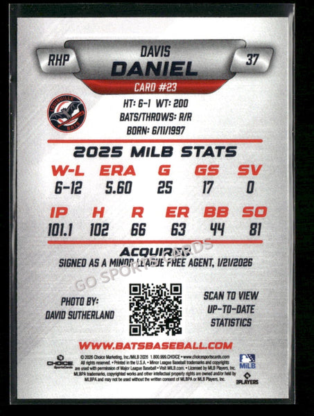 2026 Louisville Bats Davis Daniel