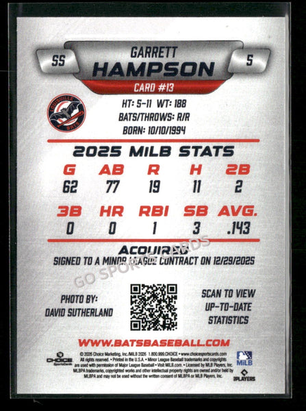 2026 Louisville Bats Garrett Hampson