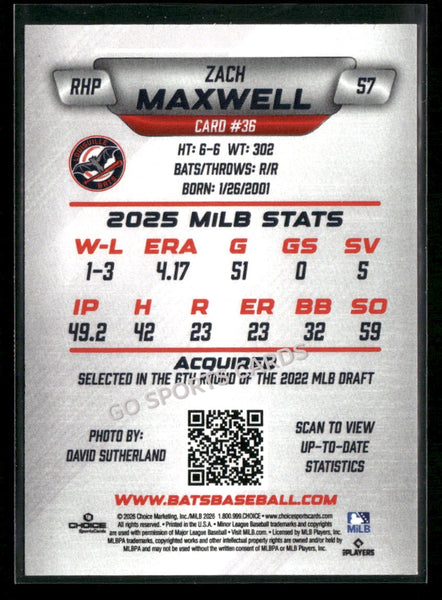 2026 Louisville Bats Zach Maxwell