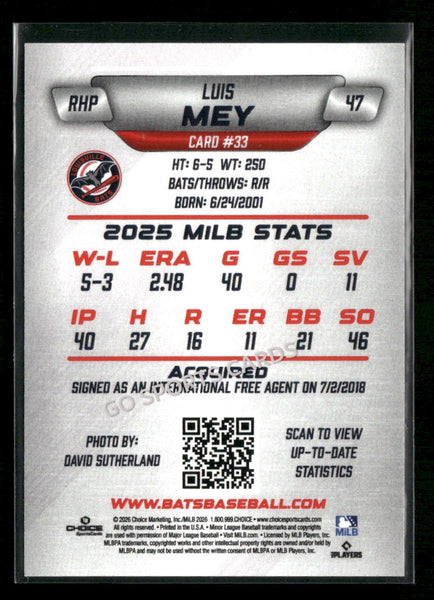 2026 Louisville Bats Luis Mey