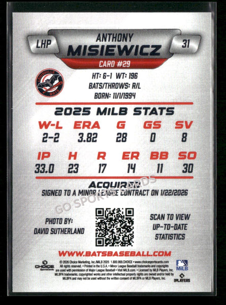 2026 Louisville Bats Anthony Misiewicz