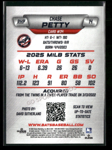 2026 Louisville Bats Chase Petty