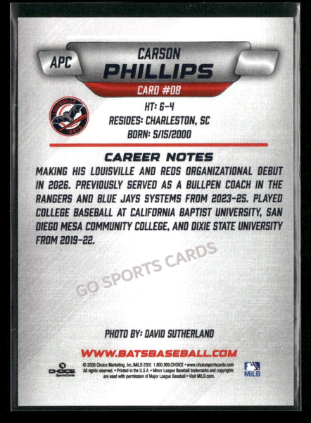 2026 Louisville Bats Carson Phillips