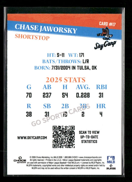 2026 Beloit Sky Carp Chase Jaworsky