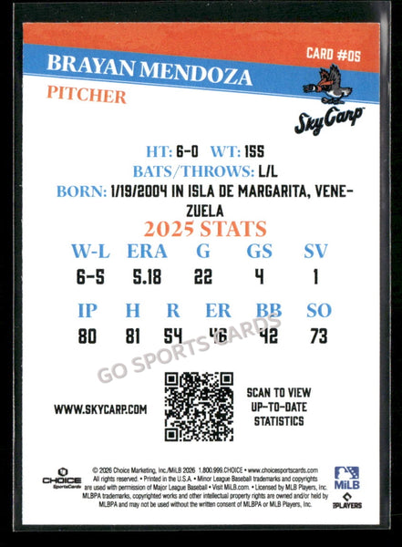 2026 Beloit Sky Carp Brayan Mendoza