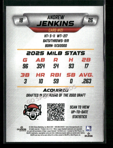 2026 Erie SeaWolves Andrew Jenkins