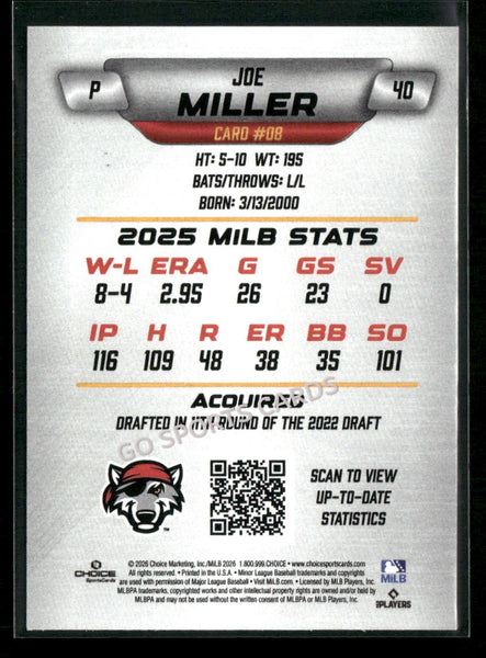 2026 Erie SeaWolves Joe Miller