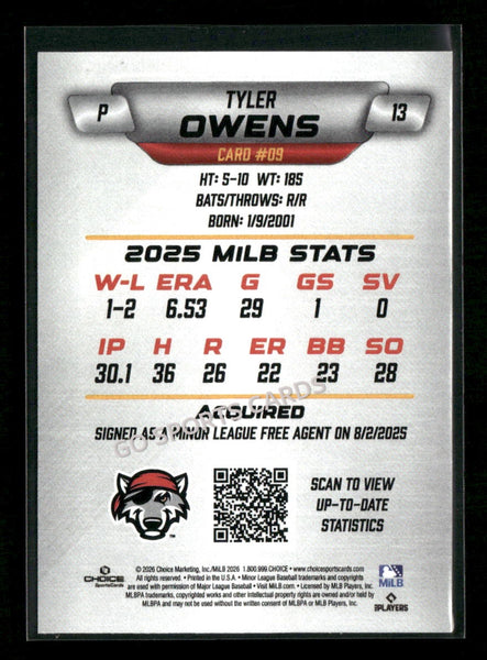 2026 Erie SeaWolves Tyler Owens